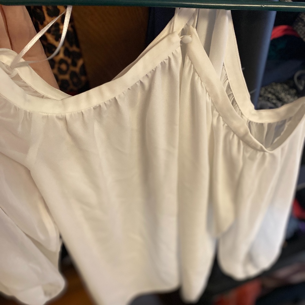 Cold shoulder sheer sleeves